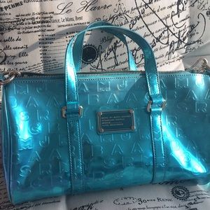 Shiny blue Marc Jacobs shoulder bag